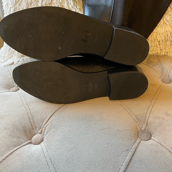 michael michael kors bromley leather riding boots